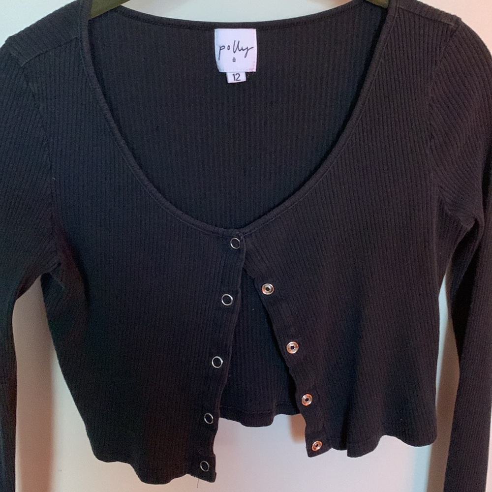 Cropped Polly button down cami - Picture 2 of 4